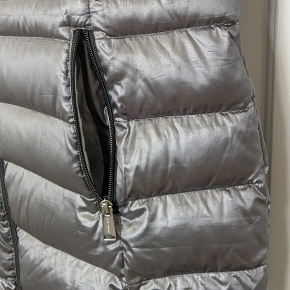 Andrew Marc Women's Duck Down Hooded Puffer Coat 3/4 Jacket Size XL Gray - Picture 6 of 13